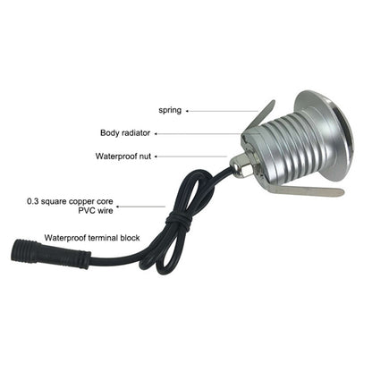 مصباح LED مدمج مستقطب بقوة 3 وات، مقاوم للماء IP67، مصباح على شكل صدفة سلحفاة، مصباح حديقة خارجي، ضوء دافئ 3000 كلفن Q2، ضوء ثنائي الاتجاه، ضوء دافئ 3000 كلفن Q2
