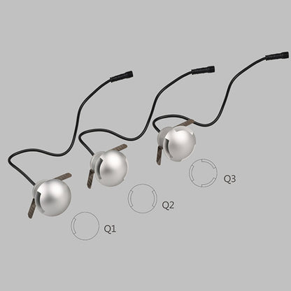 مصباح LED مدمج مستقطب بقوة 3 وات، مقاوم للماء IP67، مصباح على شكل صدفة سلحفاة، مصباح حديقة خارجي، ضوء دافئ 3000 كلفن Q2، ضوء ثنائي الاتجاه، ضوء دافئ 3000 كلفن Q2