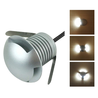 مصباح LED مدمج مستقطب بقوة 3 وات، مقاوم للماء IP67، مصباح صدفة سلحفاة، مصباح حديقة خارجي، ضوء دافئ 3000 كلفن Q3، ضوء ثلاثي الاتجاهات، ضوء دافئ 3000 كلفن Q3