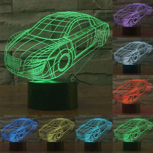 7 Color Discoloration Creative Visual Stereo Lamp Desk Lamp Night Light, Car Style