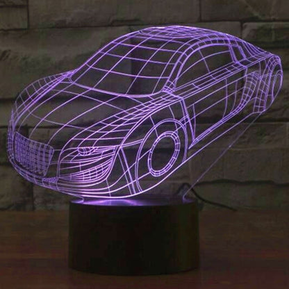 7 Color Discoloration Creative Visual Stereo Lamp Desk Lamp Night Light, Car Style