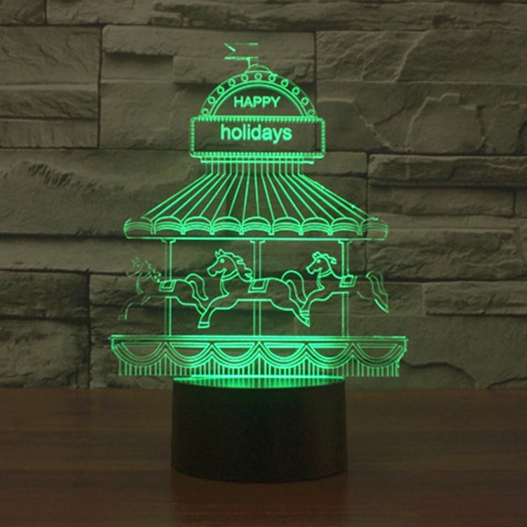 7 Color Discoloration Creative Visual Stereo Lamp Desk Lamp Night Light, Amusement Park Style