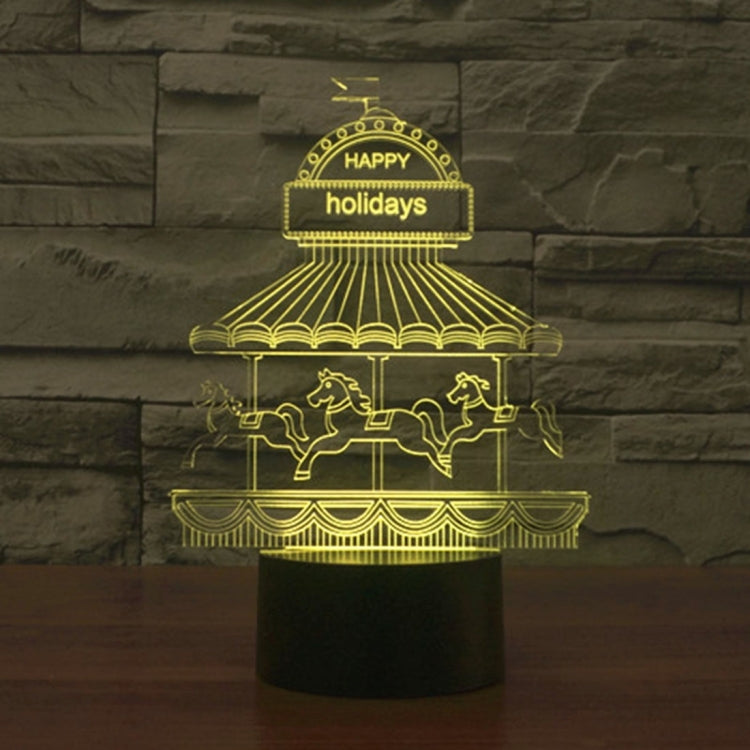 7 Color Discoloration Creative Visual Stereo Lamp Desk Lamp Night Light, Amusement Park Style