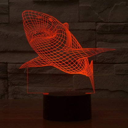 7 Color Discoloration Creative Visual Stereo Lamp Desk Lamp Night Light, Shark Style