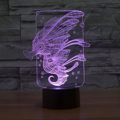 7 Colour Discoloration Creative Visual Stereo Lamp Desk Lamp Night Light, Hippocampus Style