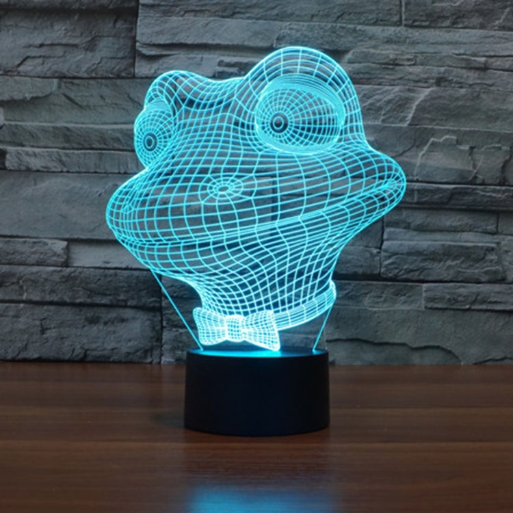 7 Color Discoloration Creative Visual Stereo Lamp Desk Lamp Night Light, Frog Style