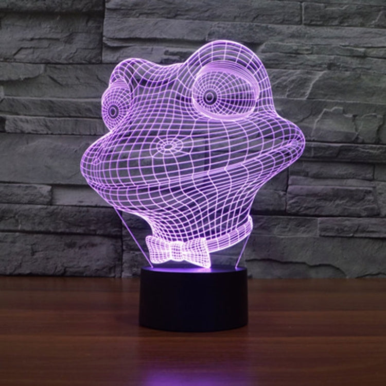 7 Color Discoloration Creative Visual Stereo Lamp Desk Lamp Night Light, Frog Style