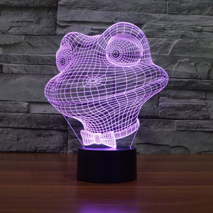 7 Color Discoloration Creative Visual Stereo Lamp Desk Lamp Night Light, Frog Style