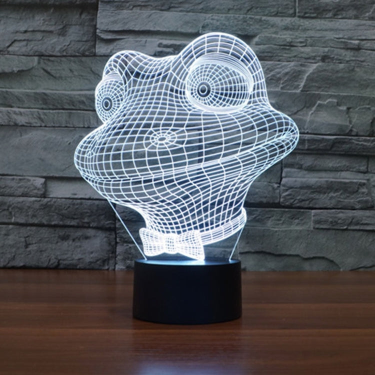 7 Color Discoloration Creative Visual Stereo Lamp Desk Lamp Night Light, Frog Style