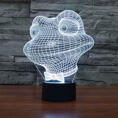 7 Color Discoloration Creative Visual Stereo Lamp Desk Lamp Night Light, Frog Style