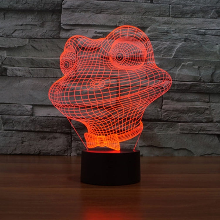 7 Color Discoloration Creative Visual Stereo Lamp Desk Lamp Night Light, Frog Style