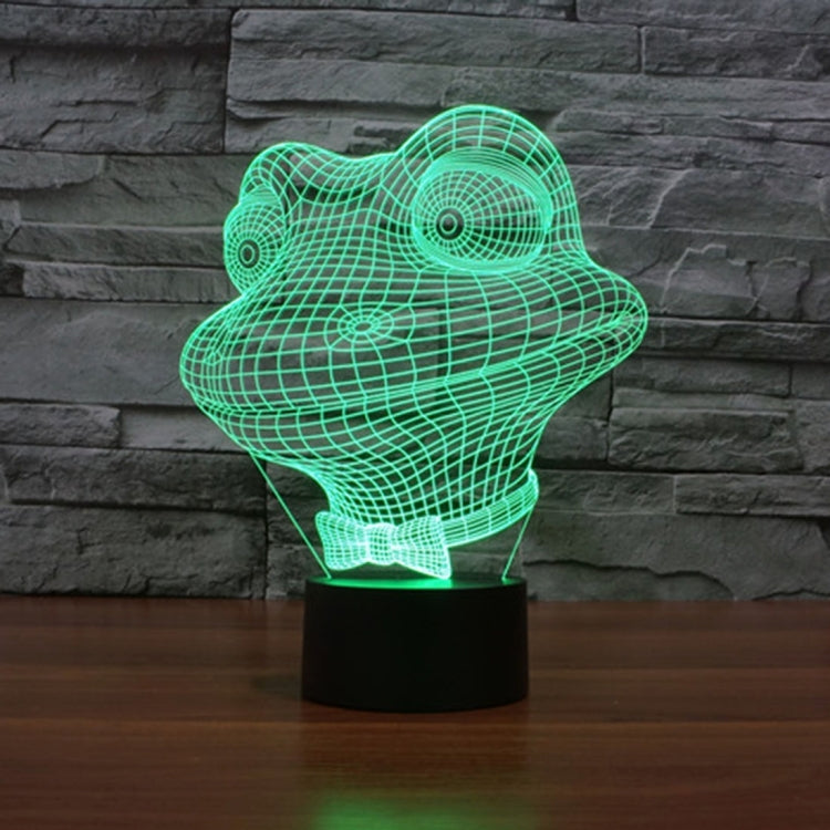 7 Color Discoloration Creative Visual Stereo Lamp Desk Lamp Night Light, Frog Style