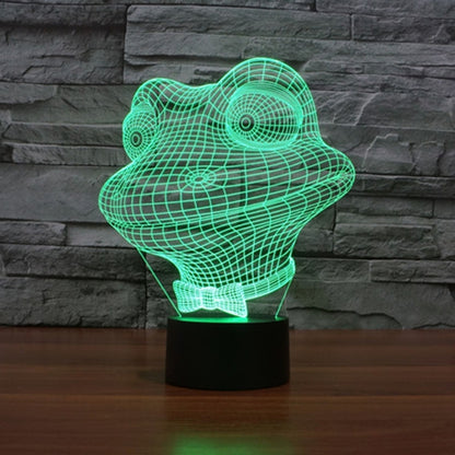 7 Color Discoloration Creative Visual Stereo Lamp Desk Lamp Night Light, Frog Style