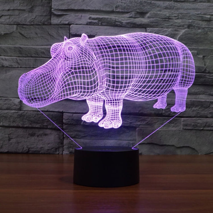 7 Color Discoloration Creative Visual Stereo Lamp Desk Lamp Night Light, Rhino Style