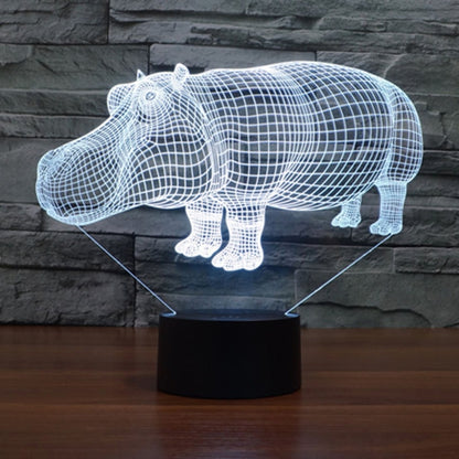 7 Color Discoloration Creative Visual Stereo Lamp Desk Lamp Night Light, Rhino Style