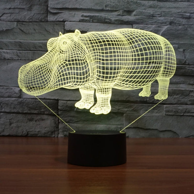 7 Color Discoloration Creative Visual Stereo Lamp Desk Lamp Night Light, Rhino Style