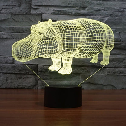 7 Color Discoloration Creative Visual Stereo Lamp Desk Lamp Night Light, Rhino Style