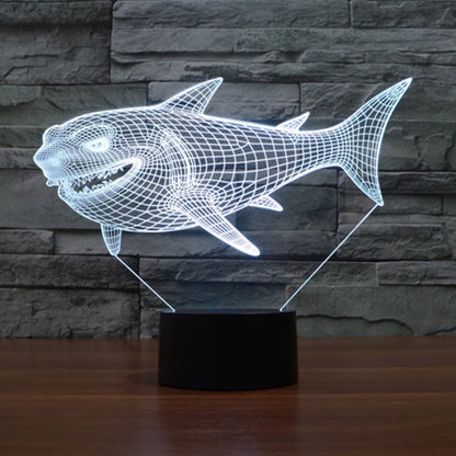 7 Color Discoloration Creative Visual Stereo Lamp Desk Lamp Night Light, Side Face Shark Style
