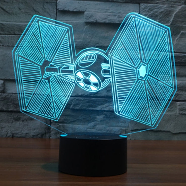 7 Color Discoloration Creative Visual Stereo Lamp Desk Lamp Night Light, TIE Fighter Style