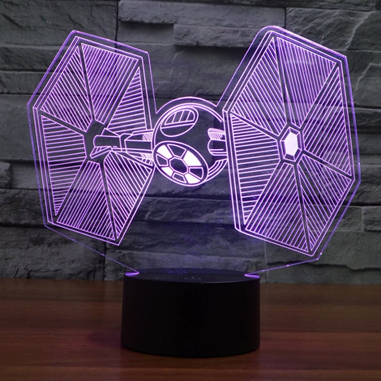 7 Color Discoloration Creative Visual Stereo Lamp Desk Lamp Night Light, TIE Fighter Style