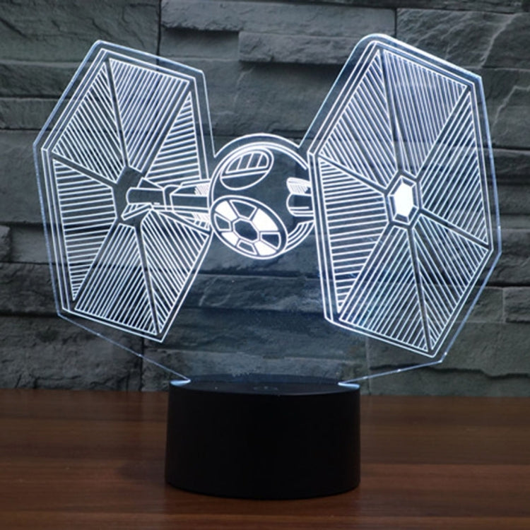 7 Color Discoloration Creative Visual Stereo Lamp Desk Lamp Night Light, TIE Fighter Style