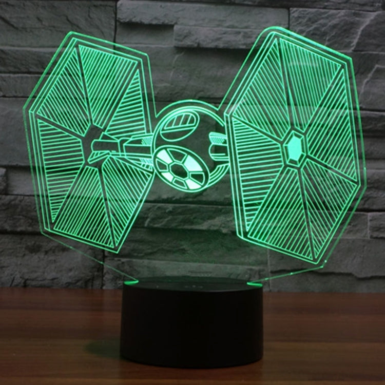 7 Color Discoloration Creative Visual Stereo Lamp Desk Lamp Night Light, TIE Fighter Style