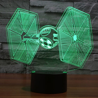 7 Color Discoloration Creative Visual Stereo Lamp Desk Lamp Night Light, TIE Fighter Style