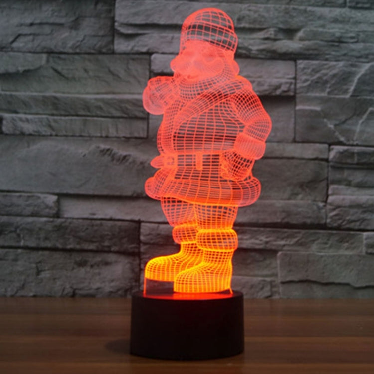 7 Color Discoloration Creative Visual Stereo Lamp Desk Lamp Night Light, Santa Claus Style