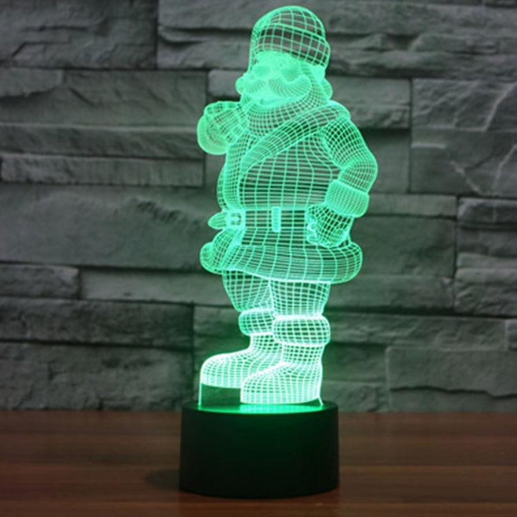 7 Color Discoloration Creative Visual Stereo Lamp Desk Lamp Night Light, Santa Claus Style