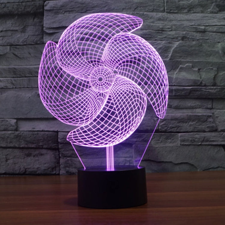 7 Color Discoloration Creative Visual Stereo Lamp Desk Lamp Night Light, Big Pinwheel Style