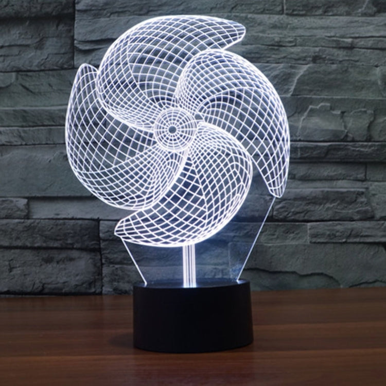 7 Color Discoloration Creative Visual Stereo Lamp Desk Lamp Night Light, Big Pinwheel Style