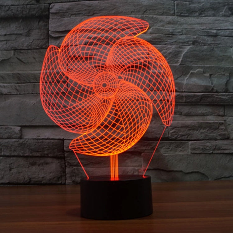 7 Color Discoloration Creative Visual Stereo Lamp Desk Lamp Night Light, Big Pinwheel Style