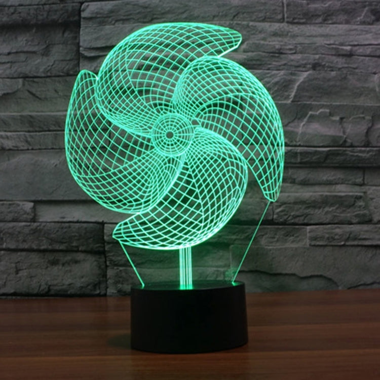 7 Color Discoloration Creative Visual Stereo Lamp Desk Lamp Night Light, Big Pinwheel Style