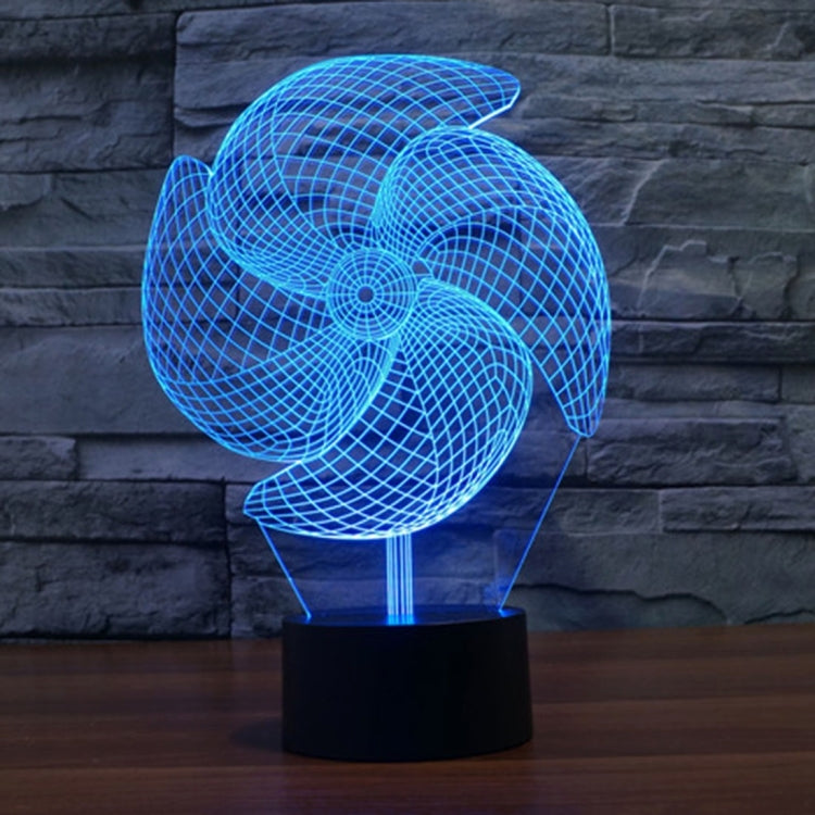 7 Color Discoloration Creative Visual Stereo Lamp Desk Lamp Night Light, Big Pinwheel Style