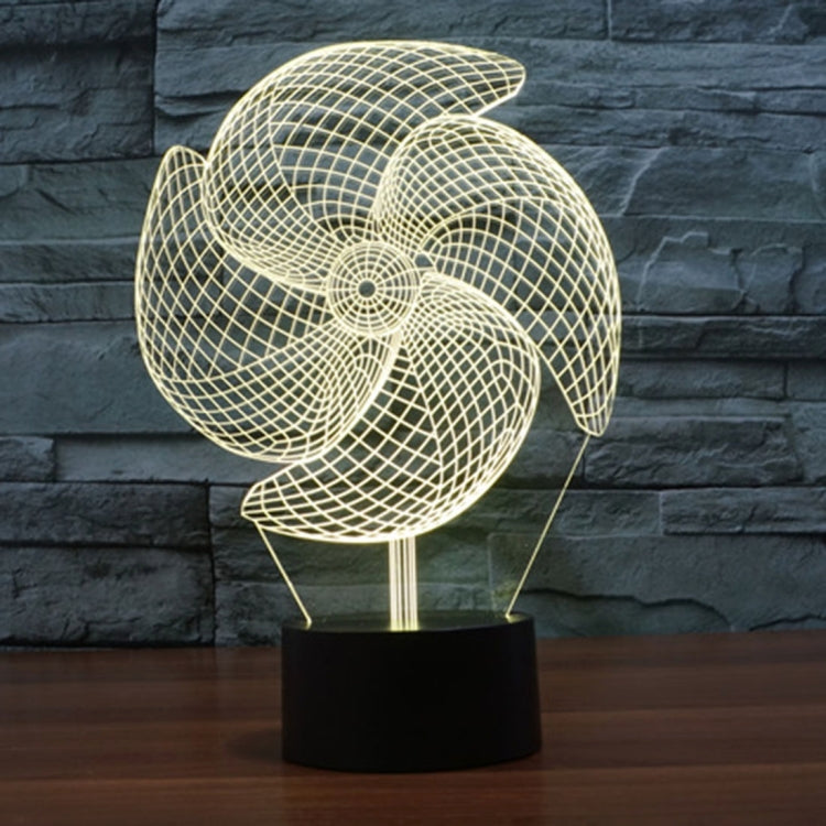 7 Color Discoloration Creative Visual Stereo Lamp Desk Lamp Night Light, Big Pinwheel Style