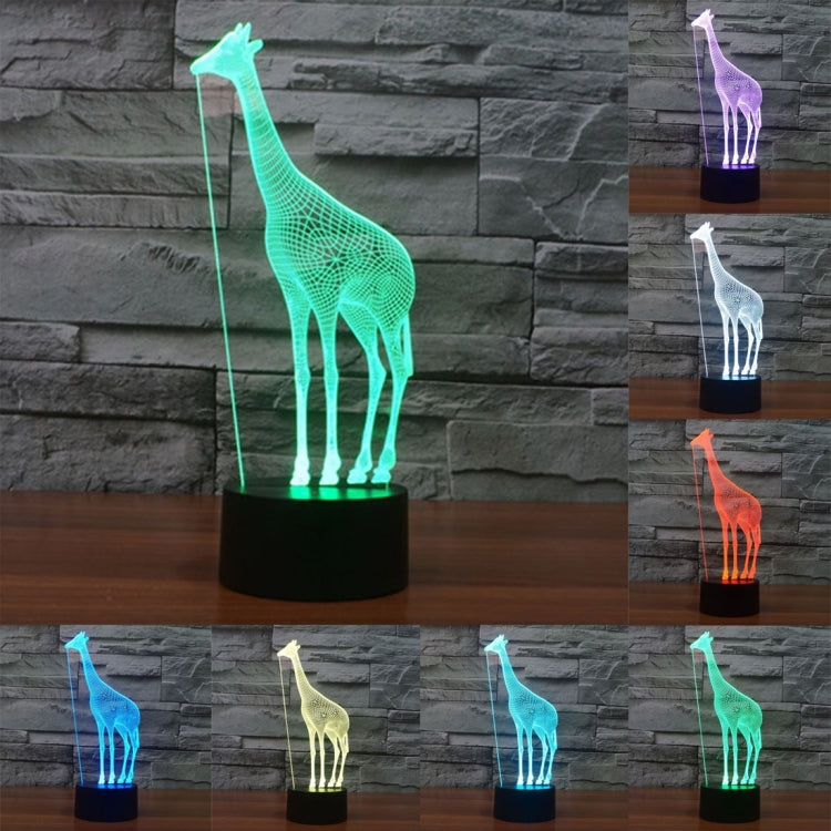 7 Color Discoloration Creative Visual Stereo Lamp Desk Lamp Night Light, Giraffe Style