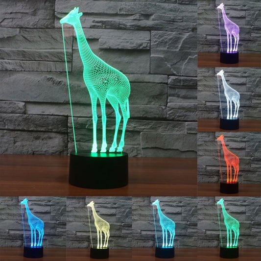 7 Color Discoloration Creative Visual Stereo Lamp Desk Lamp Night Light, Giraffe Style
