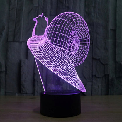 7 Color Discoloration Creative Visual Stereo Lamp Desk Lamp Night Light, Snail Style