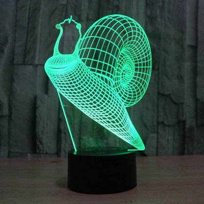 7 Color Discoloration Creative Visual Stereo Lamp Desk Lamp Night Light, Snail Style