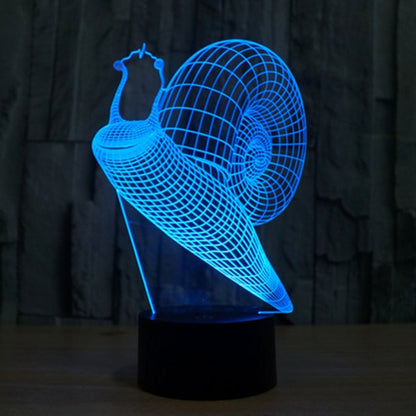 7 Color Discoloration Creative Visual Stereo Lamp Desk Lamp Night Light, Snail Style