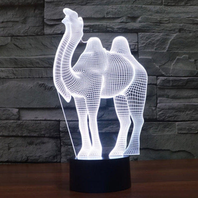 7 Color Discoloration Creative Visual Stereo Lamp Desk Lamp Night Light, Camel Style