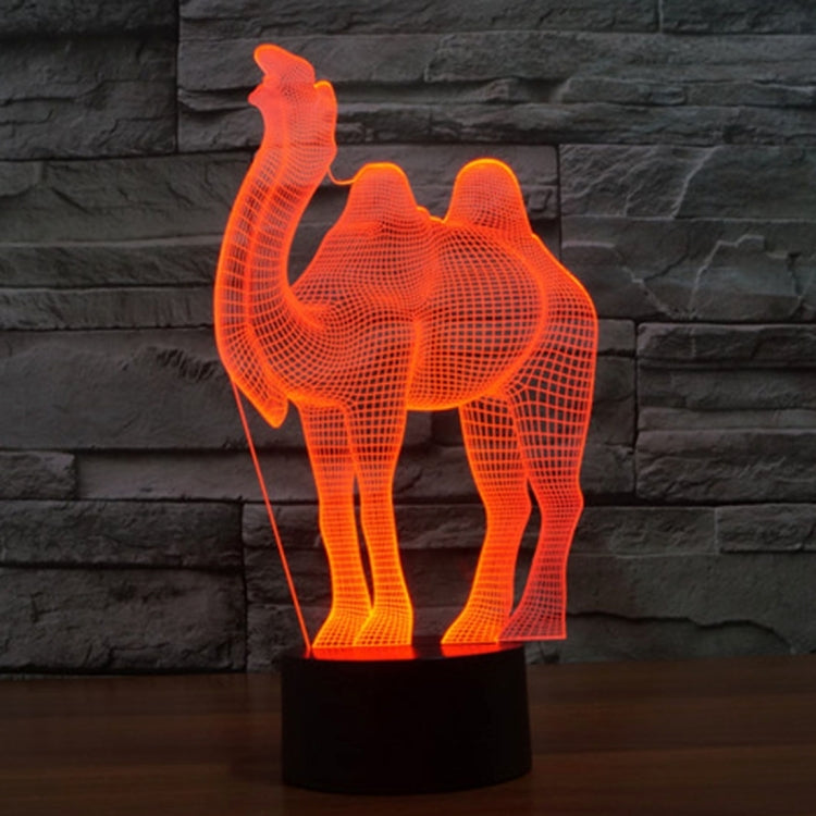7 Color Discoloration Creative Visual Stereo Lamp Desk Lamp Night Light, Camel Style