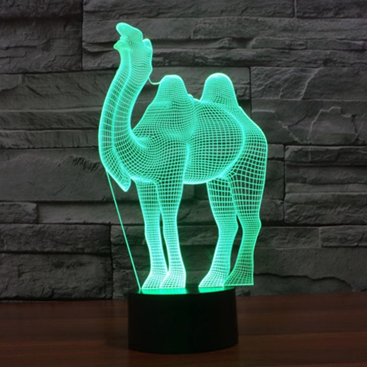 7 Color Discoloration Creative Visual Stereo Lamp Desk Lamp Night Light, Camel Style