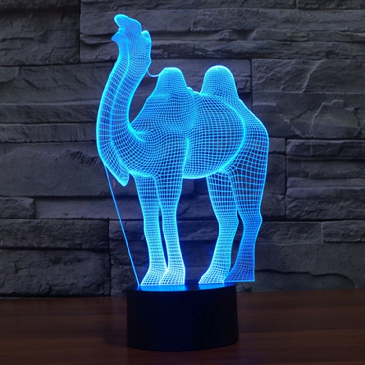 7 Color Discoloration Creative Visual Stereo Lamp Desk Lamp Night Light, Camel Style