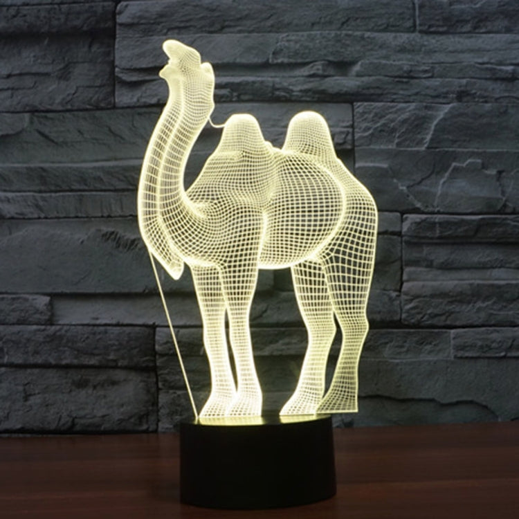 7 Color Discoloration Creative Visual Stereo Lamp Desk Lamp Night Light, Camel Style