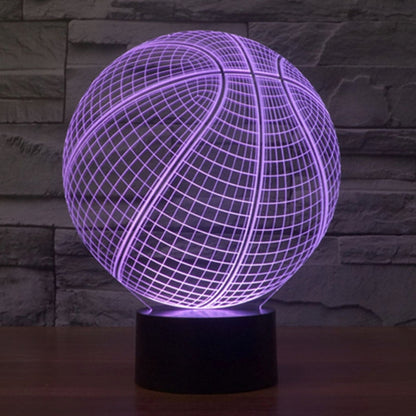 7 Color Discoloration Creative Visual Stereo Lamp Desk Lamp Night Light, Basketball Style