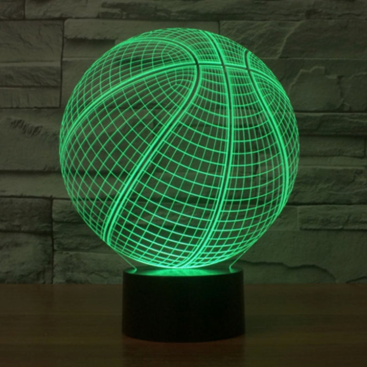 7 Color Discoloration Creative Visual Stereo Lamp Desk Lamp Night Light, Basketball Style
