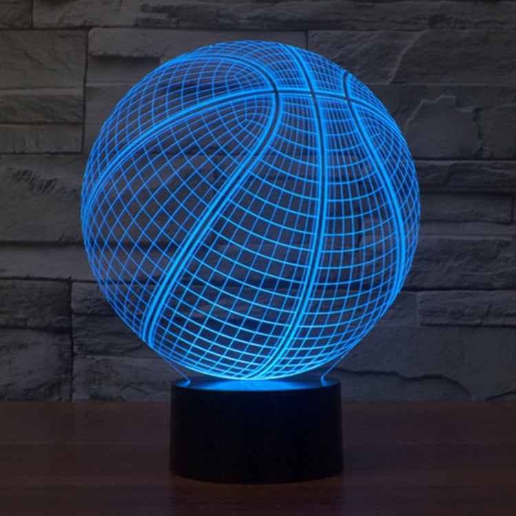 7 Color Discoloration Creative Visual Stereo Lamp Desk Lamp Night Light, Basketball Style