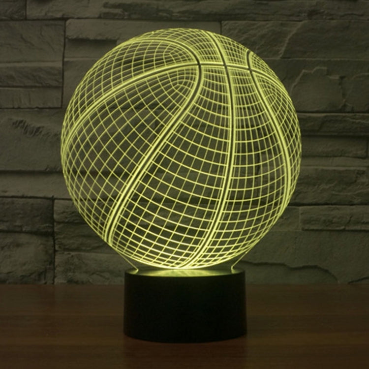 7 Color Discoloration Creative Visual Stereo Lamp Desk Lamp Night Light, Basketball Style