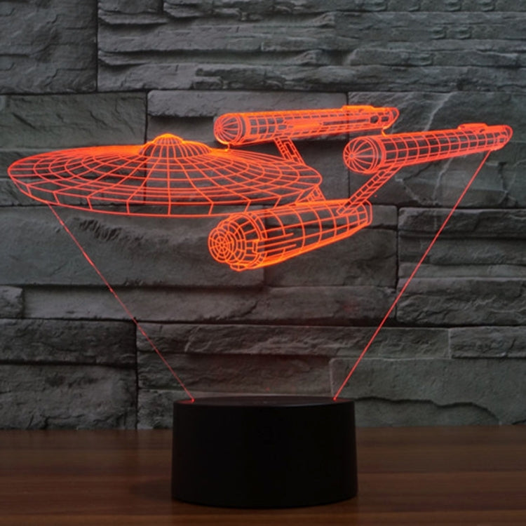 7 Color Discoloration Creative Visual Stereo Lamp Desk Lamp Night Light, Star Trek Battleship Style